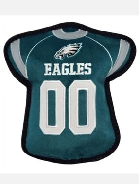 Pets First NFL Philadelphia Eagles Jersey Tough Squeaker Dog Toy NWOT